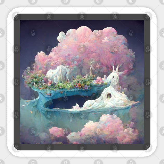 The Island of Fantasy Sticker by Cakeboard Designs